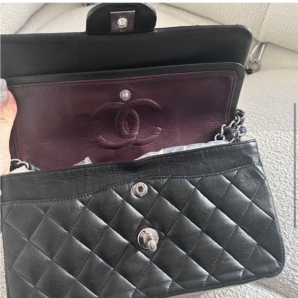 Chanel Small Classic Double Flap Black Lambskin SHW - Picture 4 of 13